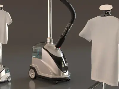 Fabric Steamer with Mounted T-Shirt 3D model