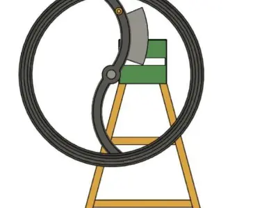Chaff cutter machine 3D model