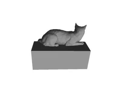 cat lying Free 3D print model