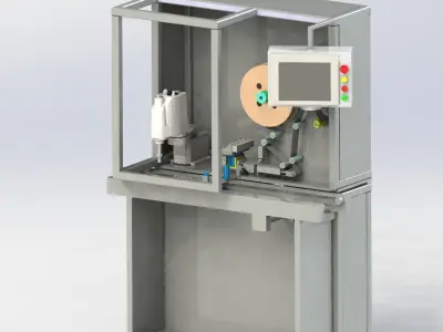 Manipulator labeling machine 3D model