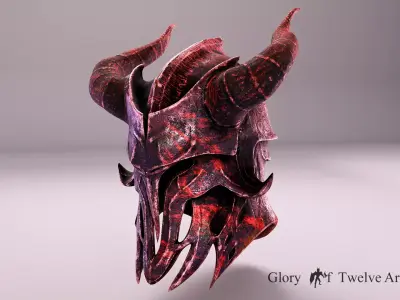 MEDIEVAL Inferno Helmet Low-poly 3D model
