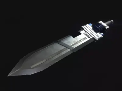 Sci-Fi Sword 3D Model PBR Game Ready Low-poly 3D model