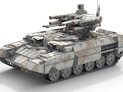 5 Military Vehicles Collection v29 Low-poly 3D model