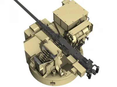 Remote weapon station RWS - Browning M2 3D model