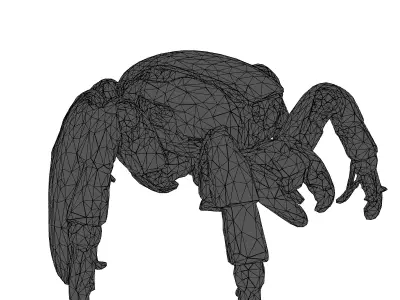 SciFi Spider Robot Mech Rigged Low-poly 3D model