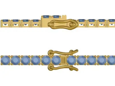 Tennis Necklace 3D print model