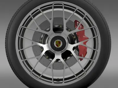 Porsche 911 Turbo S 2013 wheel 3D model