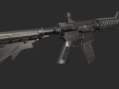 M4 Carbine Low-poly 3D model get