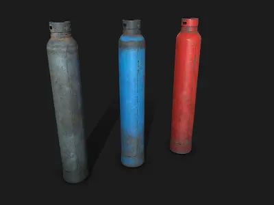 Gas cylinder 2 Low-poly 3D model purchase