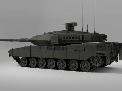 Leopard 2A7 Inspired Main Battle Tank 3D model