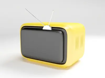 retro tv in seventies style Low-poly 3D model