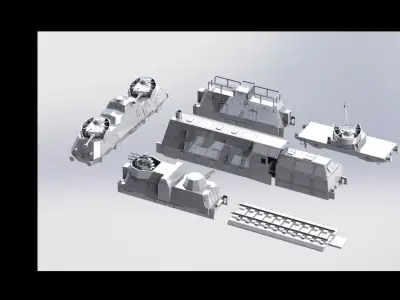 WW2 German Armoured Train 3D print model