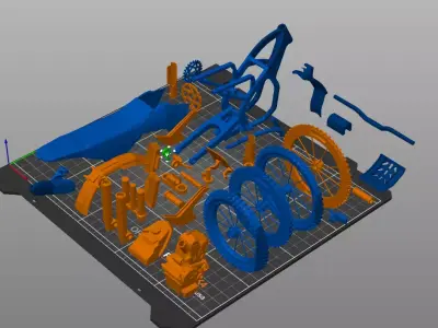 Honda CRF250R Scale Dirt Bike 3D Model 3D print model
