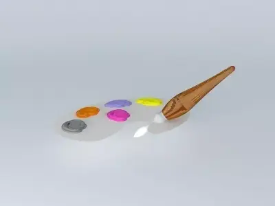 Paint Pallet Free 3D model