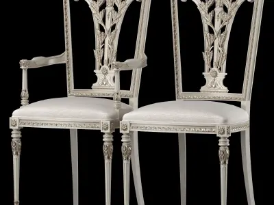 kosovart daphne table and chair 3D model