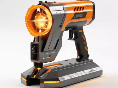 Futuristic Plasma Cutter 3D 3D model