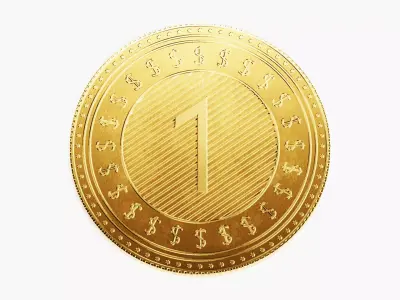 -Dollar Coin- 3D model