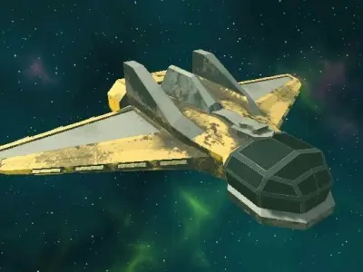 Spaceship lowpoly pack Low-poly 3D model