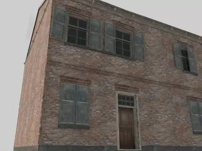 18th century architecture urban housing 3D model