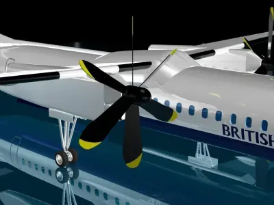 British Airways  dash 8-400 3D model