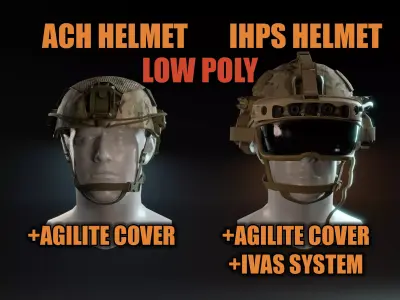 US COMBAT HELMETS ACH-IHPS Low-poly 3D model