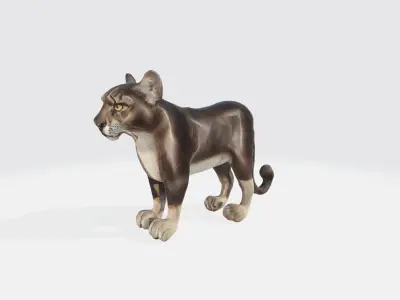 A young French bulldog puppy 3D model