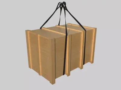 Web Sling with Load Low-poly 3D model