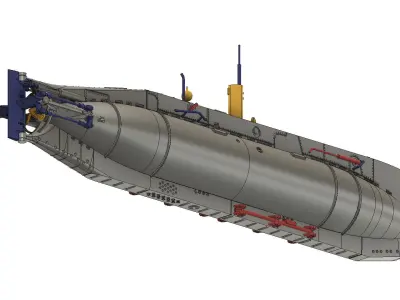 British  Stickleback class submarine scale model STL 3D print model