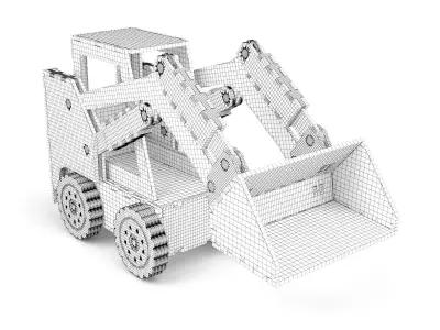 Wooden toy loader 03 3D model