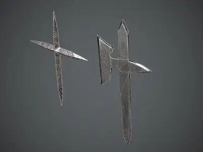 Cross and Herbat Free low-poly 3D model