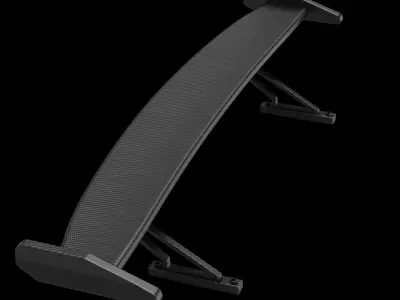 Spoiler industrial garage racer tuning 3D model