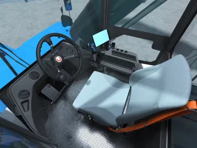 Reach Stacker Nielsen NCN 180TH Loading Concrete Barriers 3D model