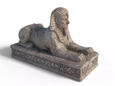 sphinx 3 Low-poly 3D model