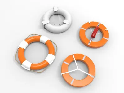 lifebuoy life preservers 3D model