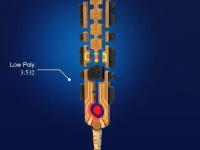 Free Mayan Low Poly Sword Free low-poly 3D model