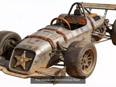 Post Apocalyptic  Military Sand Buggy Collection 3D Model Pack