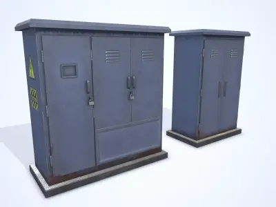 Electric Switch Box Low-poly 3D model