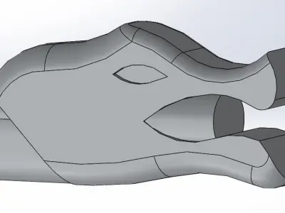 Snake Bo Staff 3D model