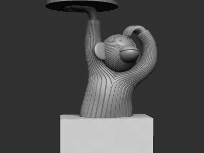 Monkey side table 3D print model