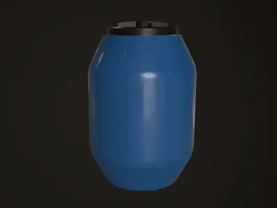 Water Barrels Pack Low-poly 3D model