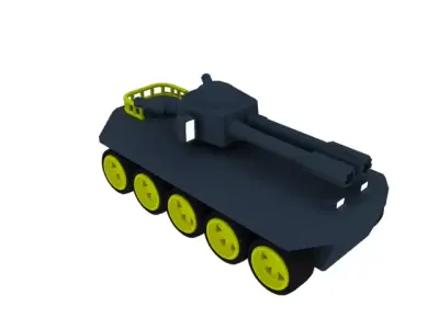 military tank Low-poly 3D model by akiragin9