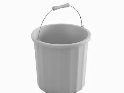 Industrial Plastic Bucket A 02 3D model