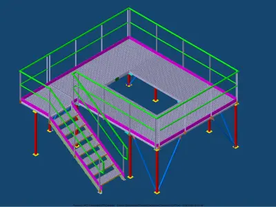 Industrial platform 3D model