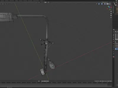 Street lamp Low-poly 3D model