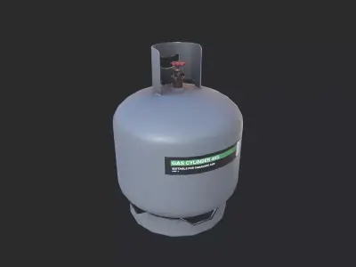 Gas Cylinder Low-poly 3D model get