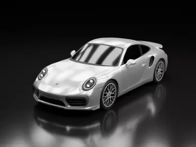 2016 Porsche 911 Turbo Free low-poly 3D model