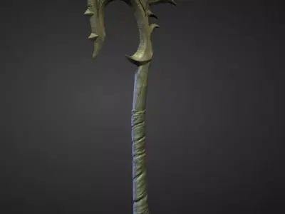 AXE4 high and low poly Low-poly 3D model