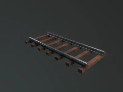 Railway track 3D model 3