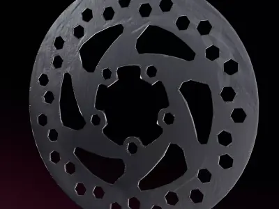 Brake disc for Bicycles Low-poly 3D model