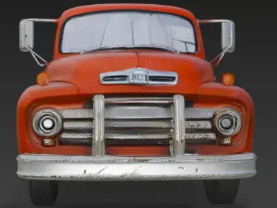 Old scratched broken truck  3D model